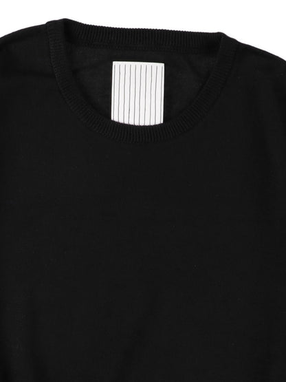 BIG LS COTTON KNIT TEE / Black