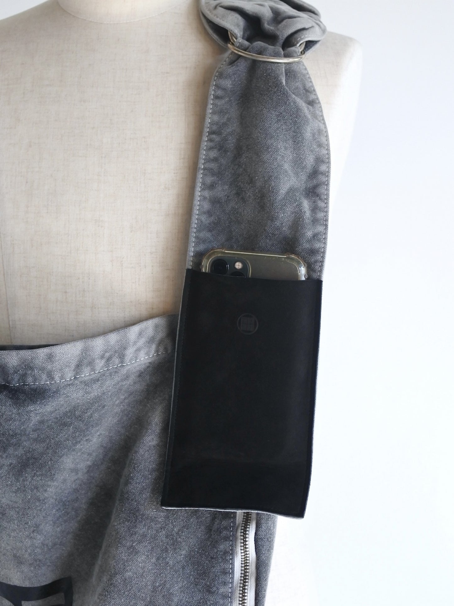 SULFUR  DYED CANVAS タスキショルダー / Black