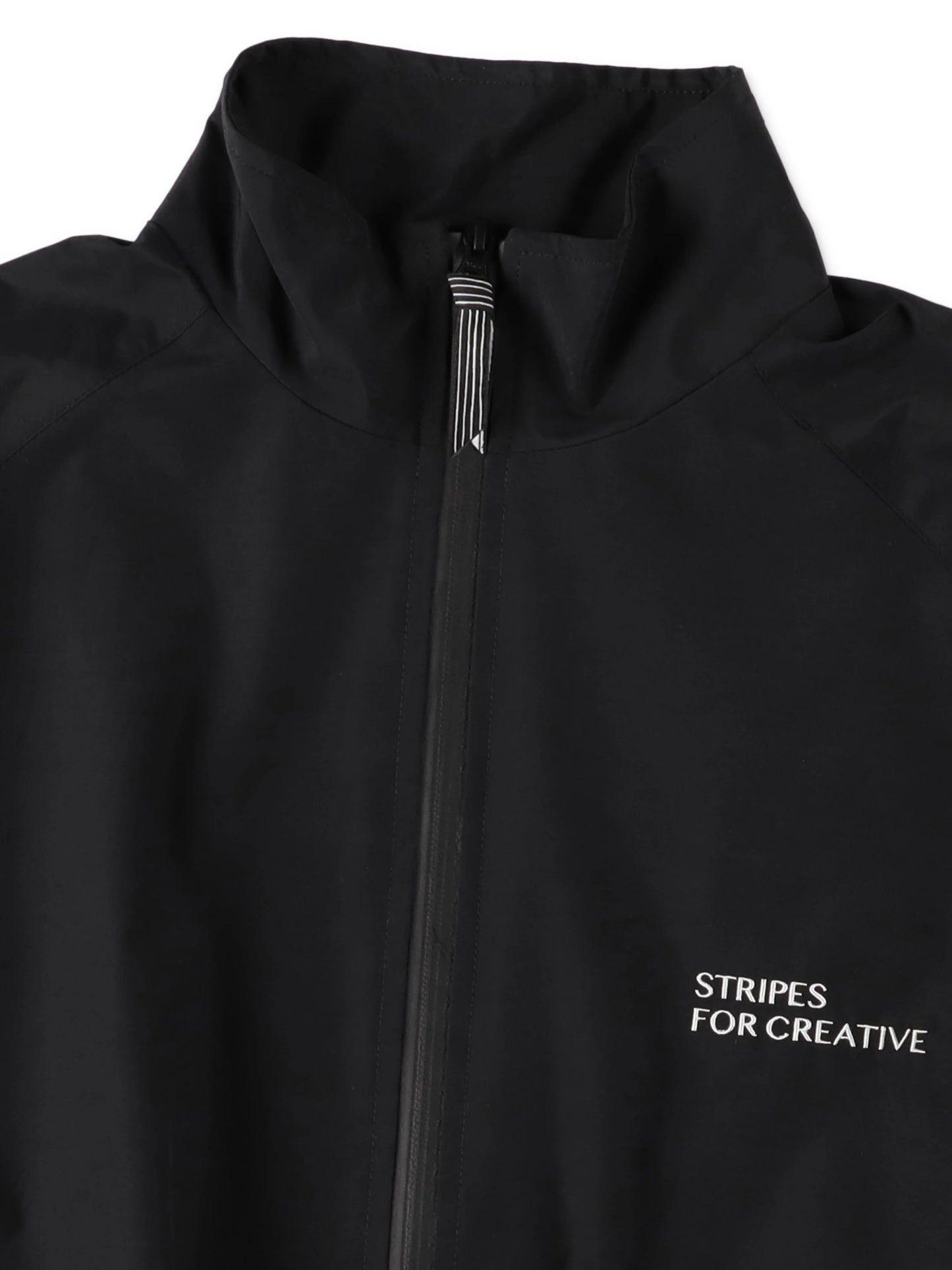 ZIP NYLON SPORTY JACKET / Black