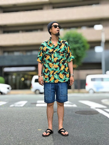 Side Patch Pocket Shorts / vintage wash