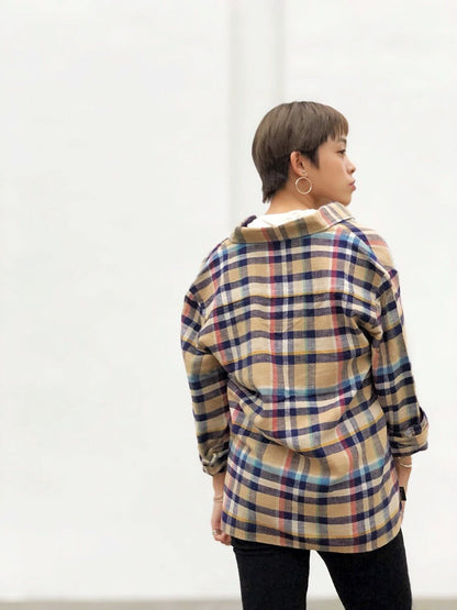 GOWANUS JKT(FLANNEL CHECK) / BEIGE