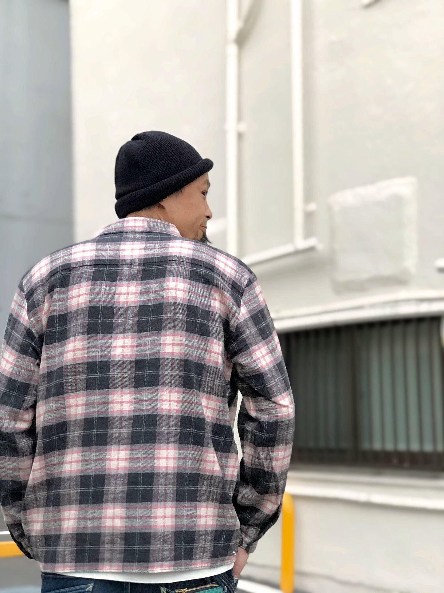 GOWANUS JKT(FLANNEL CHECK) / BLACK