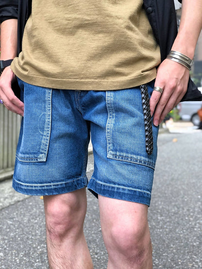 Side Patch Pocket Shorts / vintage wash