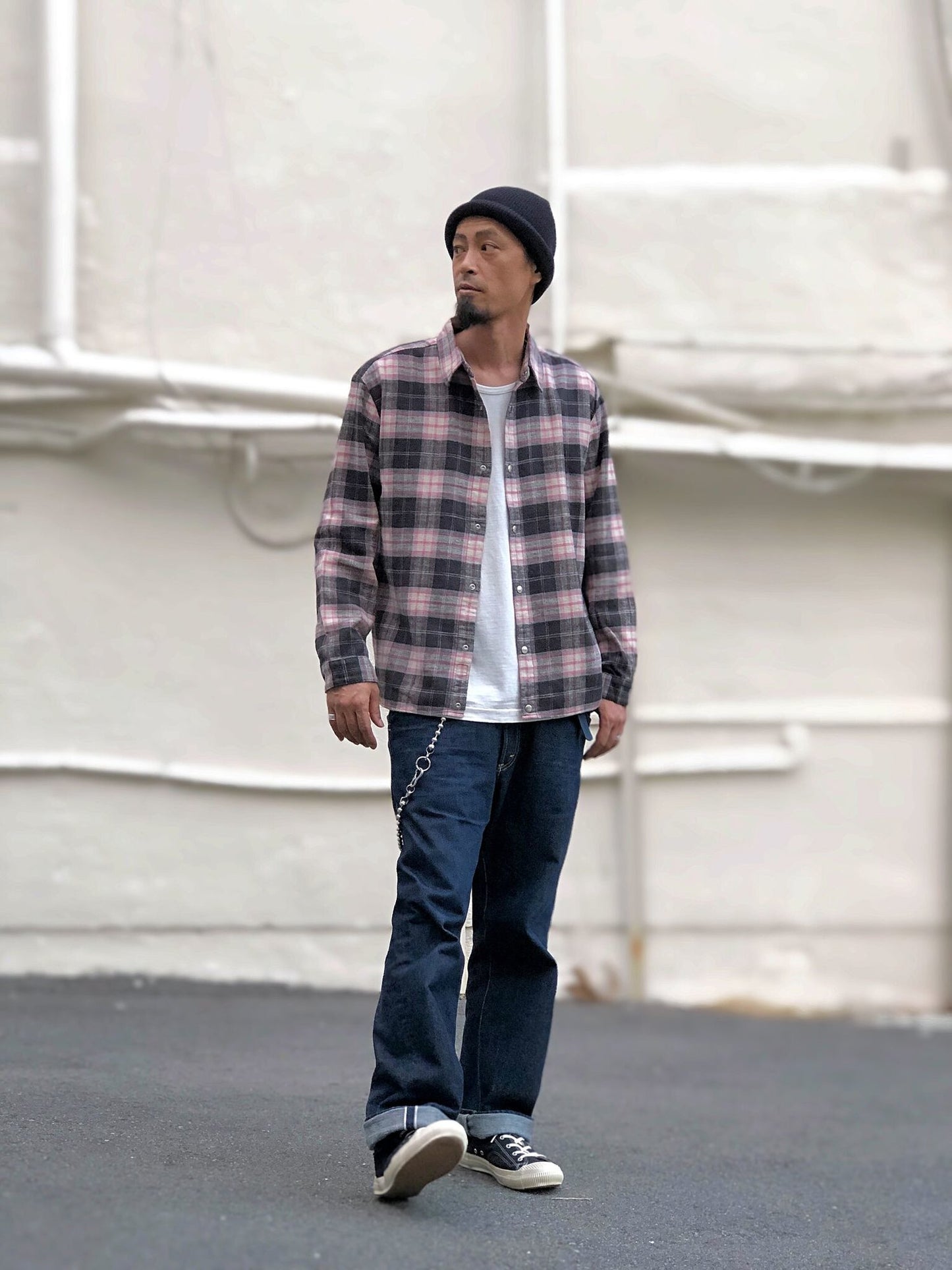GOWANUS JKT(FLANNEL CHECK) / BLACK