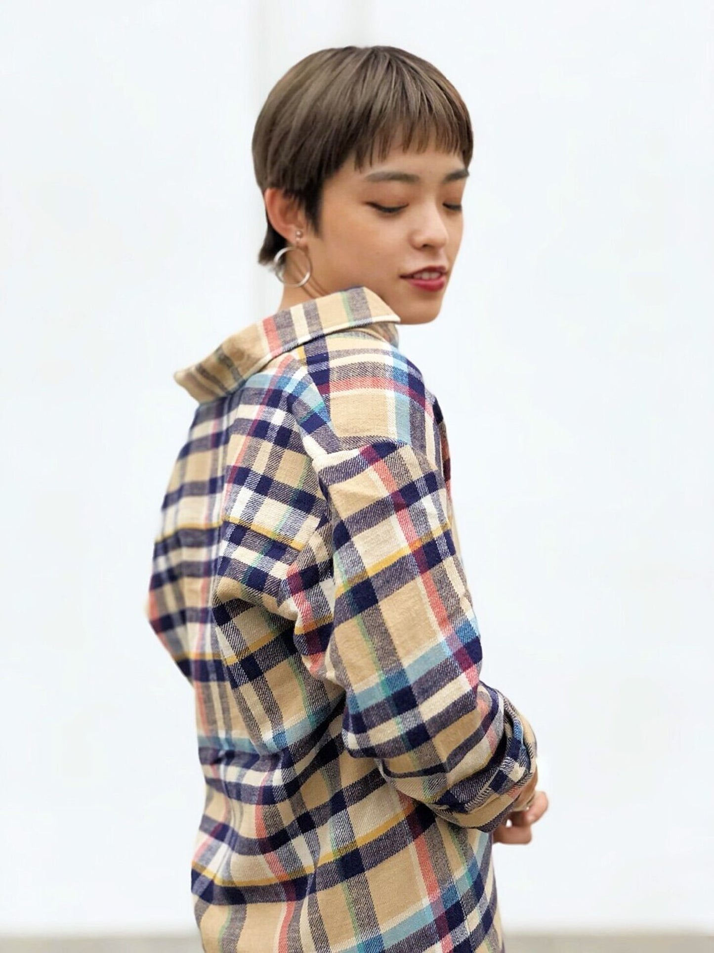 GOWANUS JKT(FLANNEL CHECK) / BEIGE