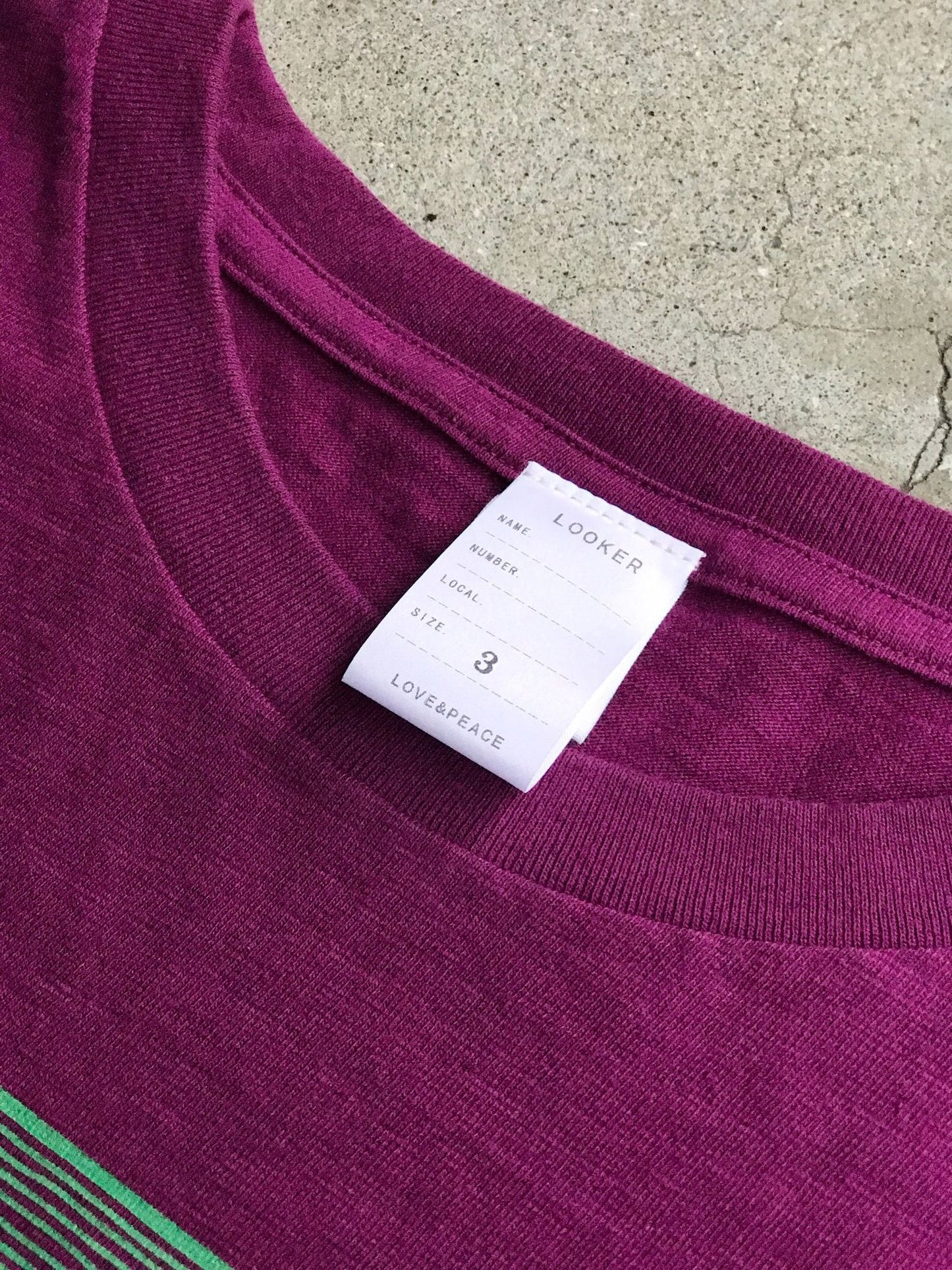 ONE LINE SWIRL TEE / STRANGE PURPLE