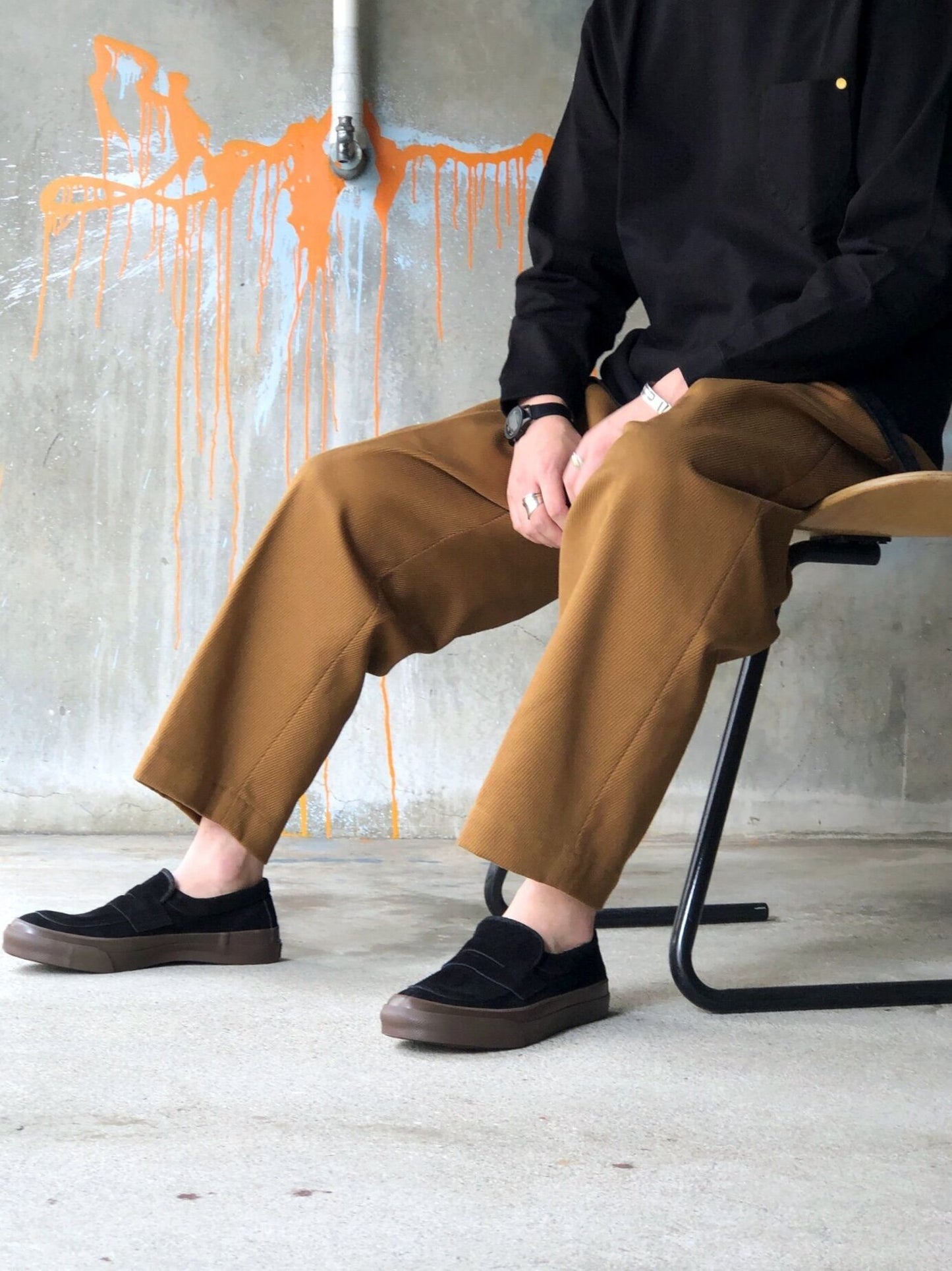PRAS-CF04-003 / COMFY LOAFERS / BLACK/BROWN