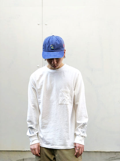 JM19SS1S03 / THE 1ST SHOP × JM LONG SLEEVE POCKET TEE / WHITE
