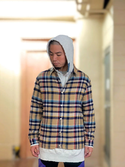 GOWANUS JKT(FLANNEL CHECK) / BEIGE