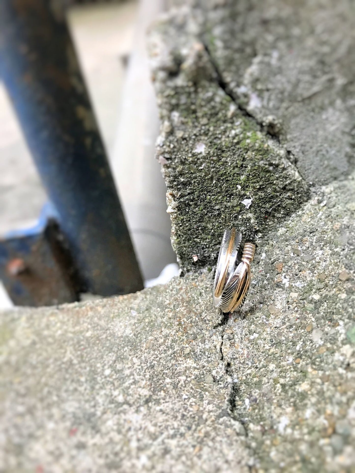 Tee Mace  feather Ring(12K) / type A