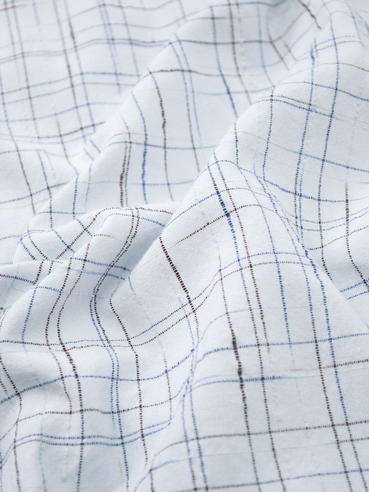 314RK / レーヨンかすりオープンカラー半袖シャツ / ホワイト