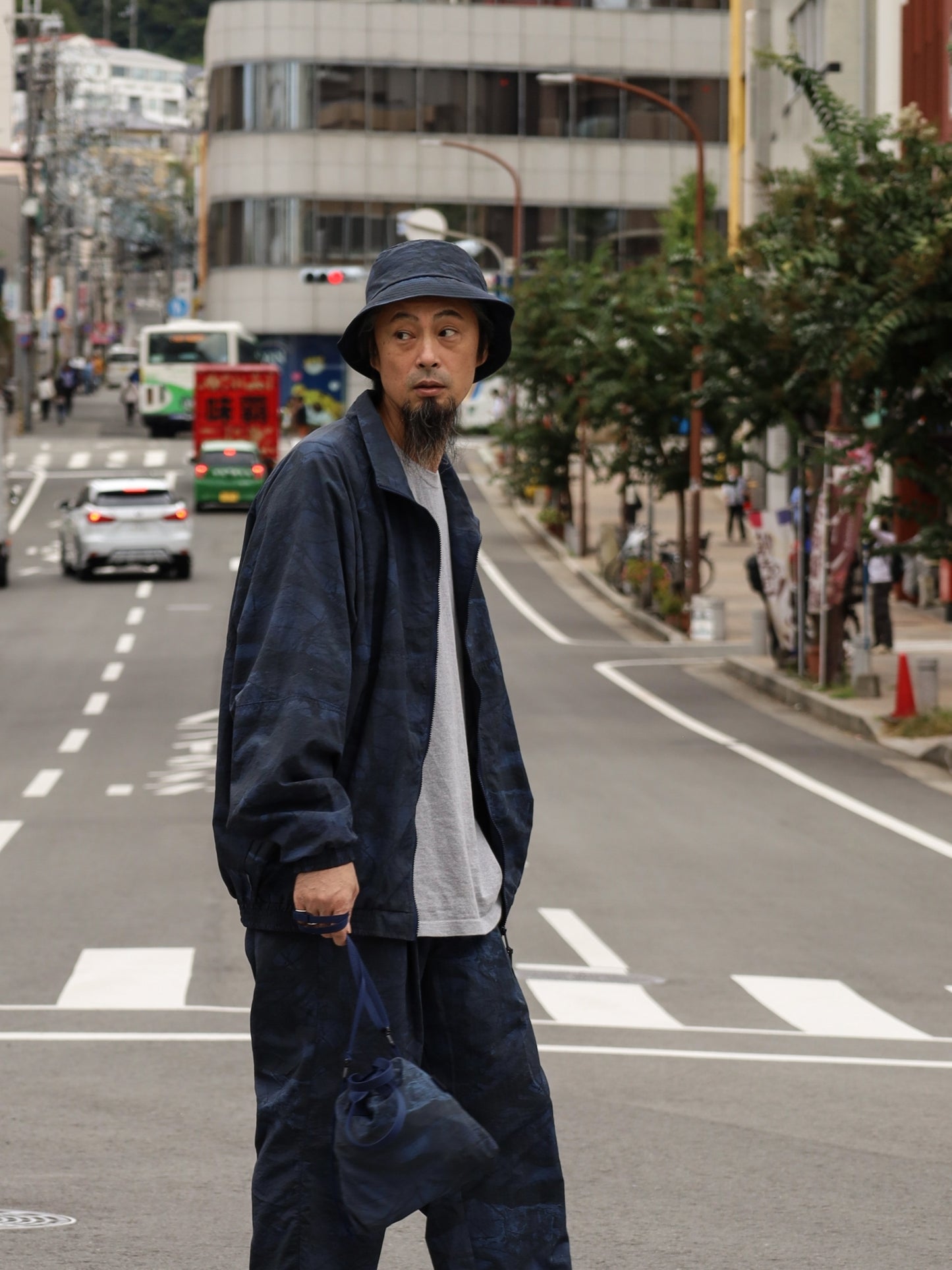 WINDBREAKER JACKET (REAL TREE CAMO) / Navy tree camo