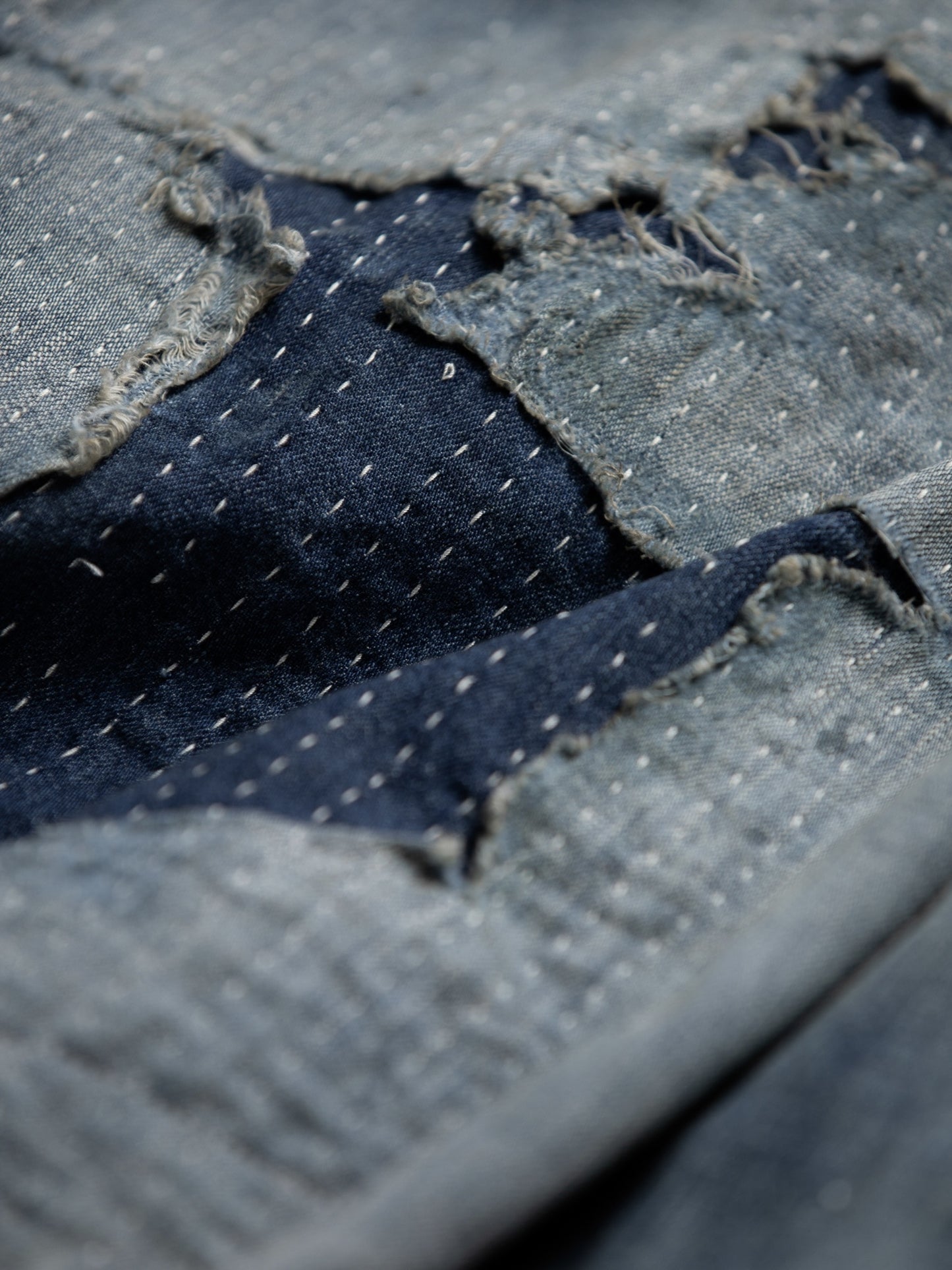 DUAL DENIM REMAKED FULLZIP PARKA / Indigo(remake)