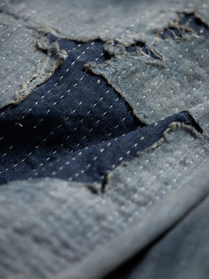 DUAL DENIM REMAKED FULLZIP PARKA / Indigo(remake)