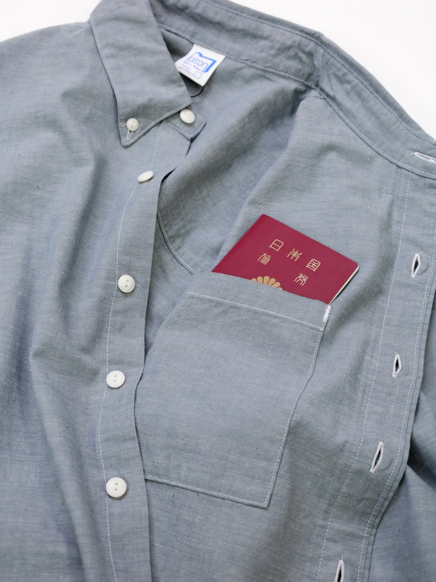 ”OWN WAY” B.D SHIRTS 改 (CHAMBRAY) / Smokey blue