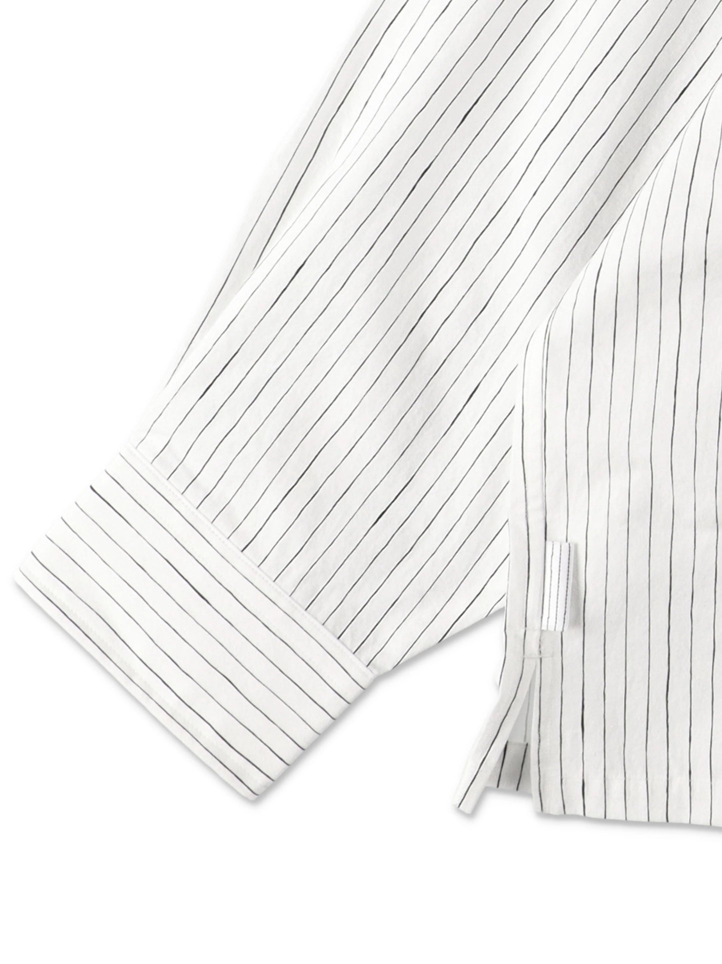 COTTON STRIPE SLIT SHIRT / White
