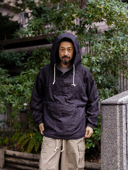 UTILITY DENIM ANORAK PULLOVER / Indigo