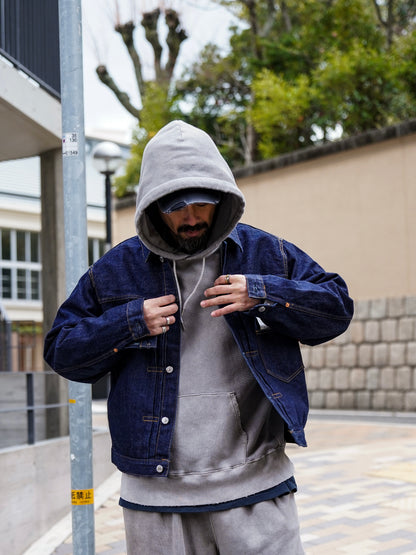 FRONT TUCK DENIM JACKET / Indigo (one wash)