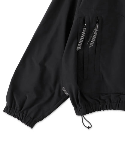 ZIP NYLON SPORTY JACKET / Black