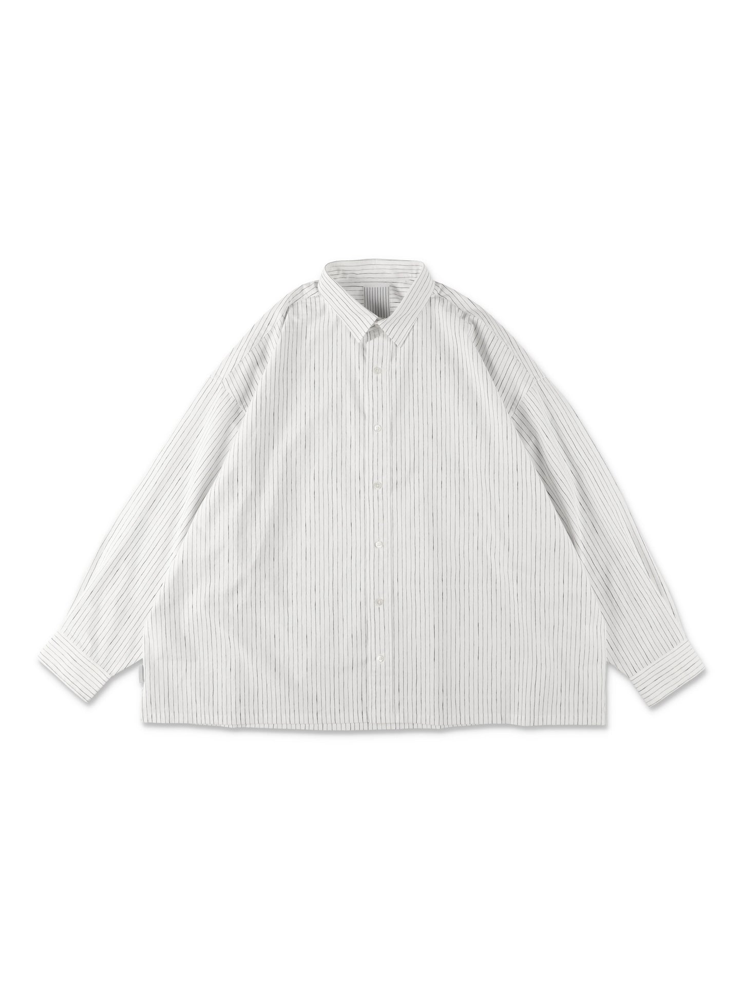 COTTON STRIPE SLIT SHIRT / White