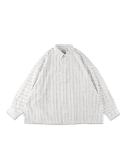 COTTON STRIPE SLIT SHIRT / White