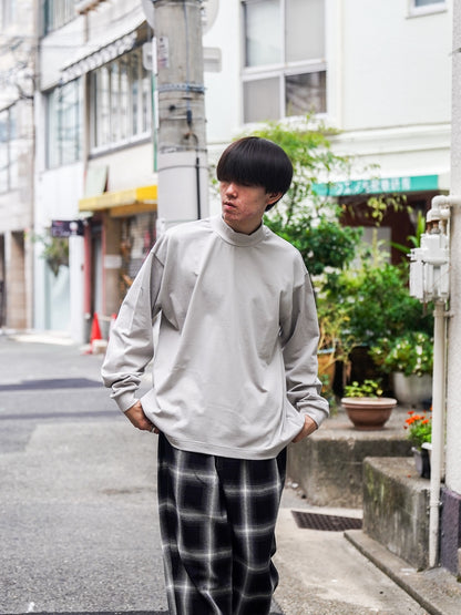 VORTEX 8オンス モックネックバルーン L/S TEE / Silver gray