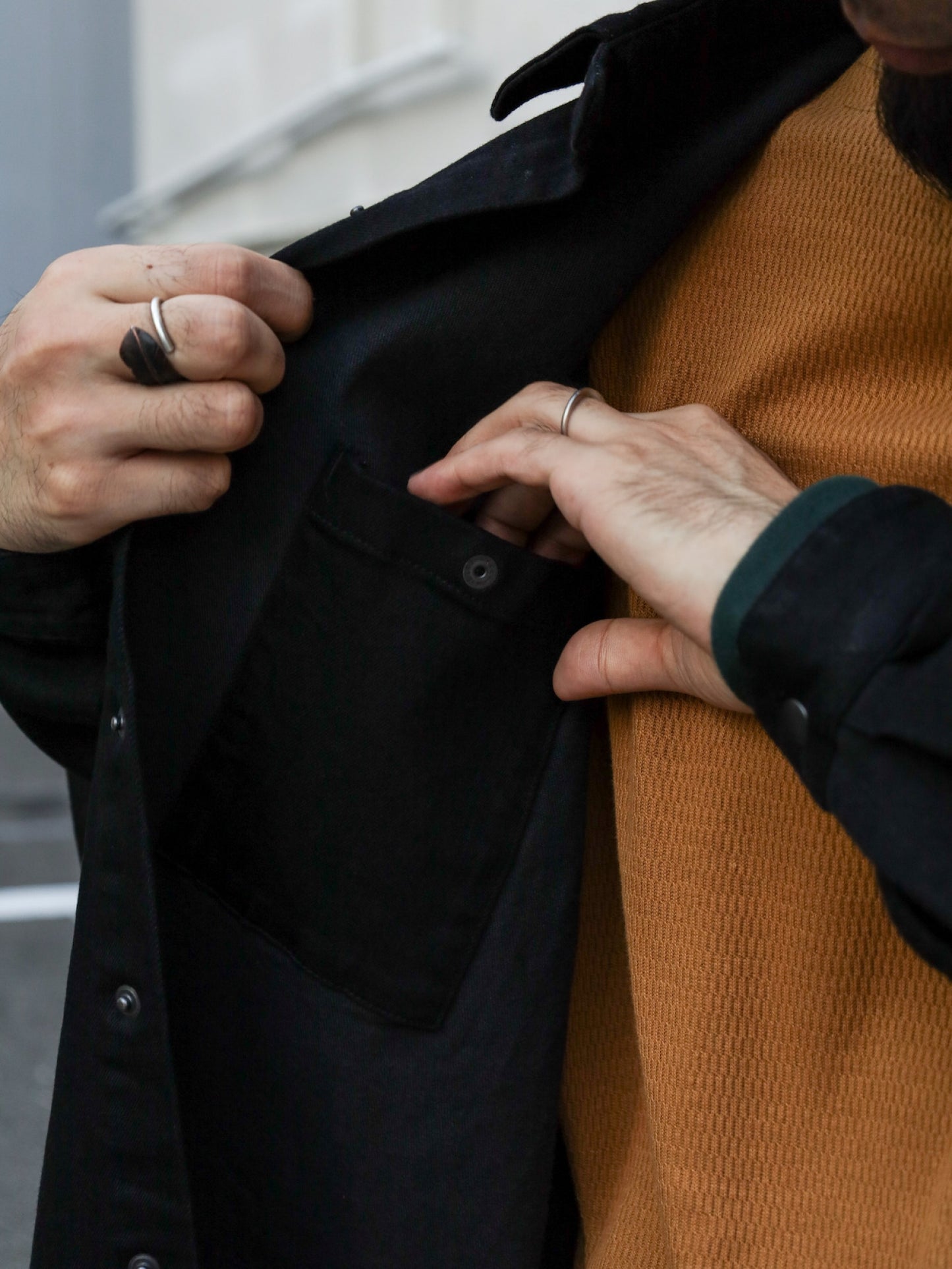 "OWN WAY" SHJKT / Black denim