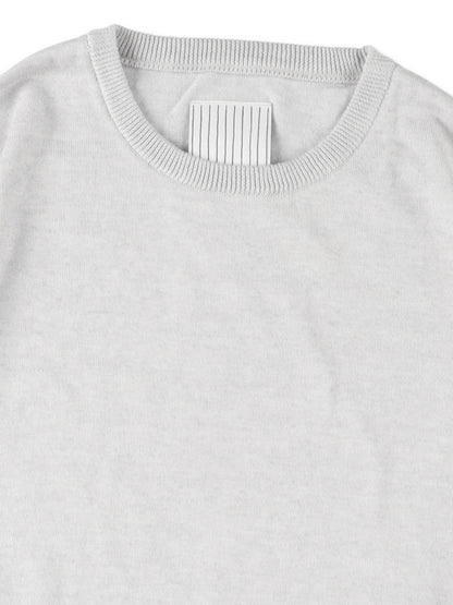 BIG LS COTTON KNIT TEE / Gray M