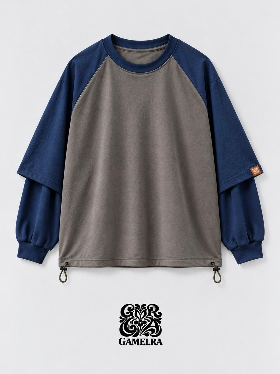 RAGLAN LAYERED LONG TEE / Limited color