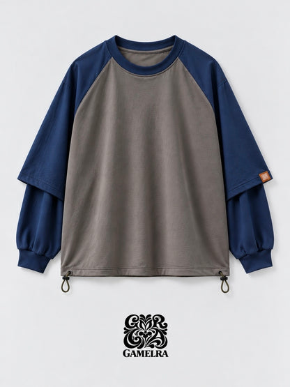 RAGLAN LAYERED LONG TEE / Limited color