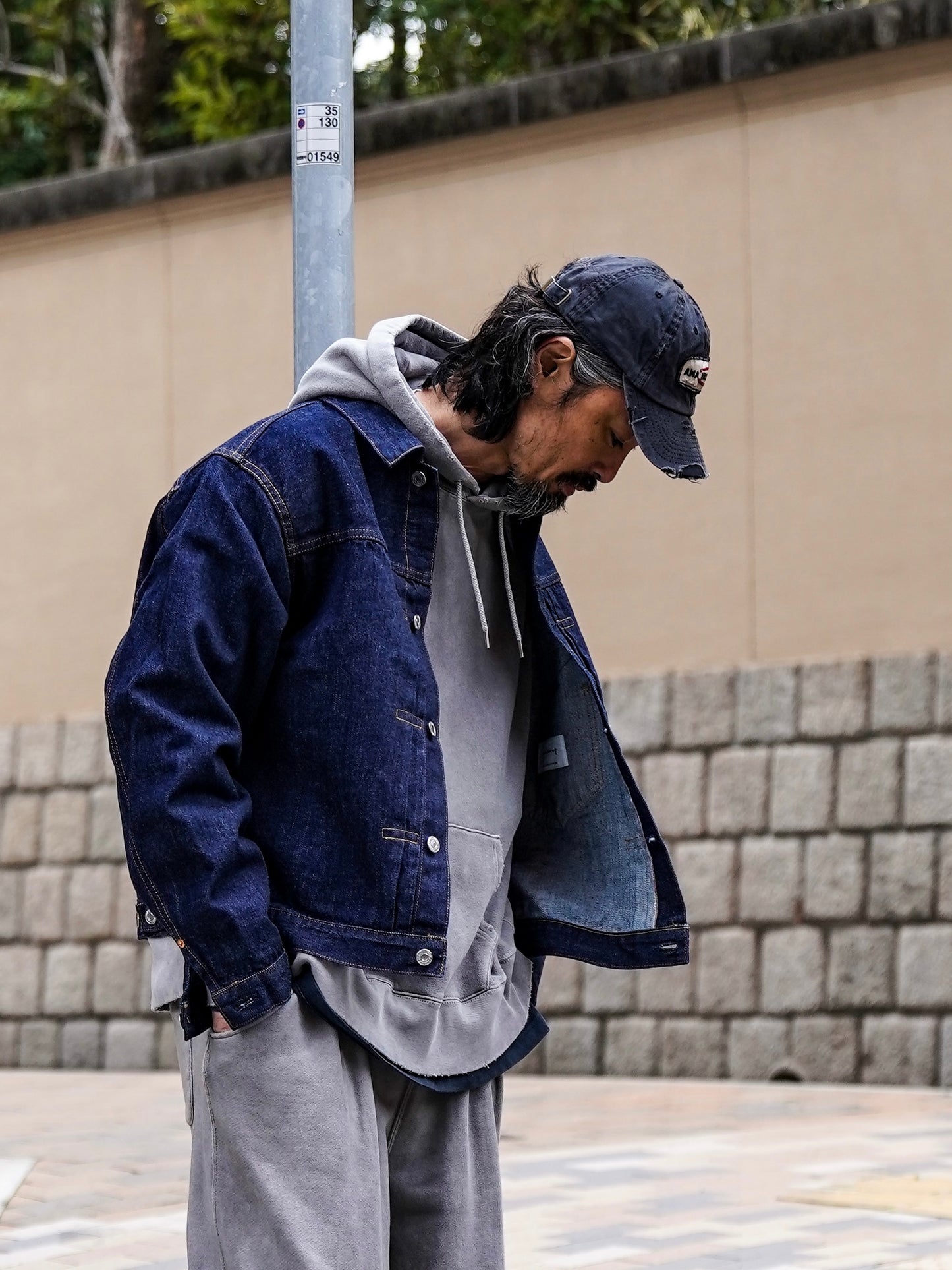 FRONT TUCK DENIM JACKET / Indigo (one wash)