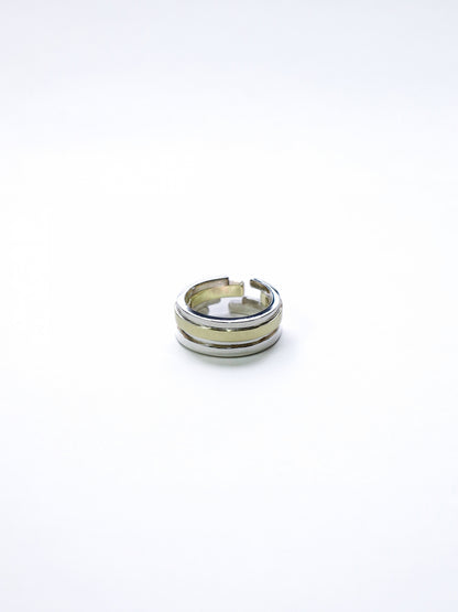 UNEVEN BARS RING / Silver × Brass