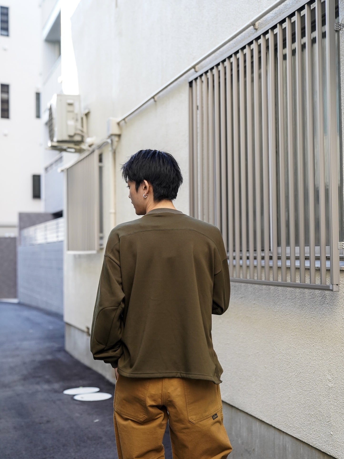 ボンバーヒート裏起毛 サイドスリット フットボール スウェット / 3colors