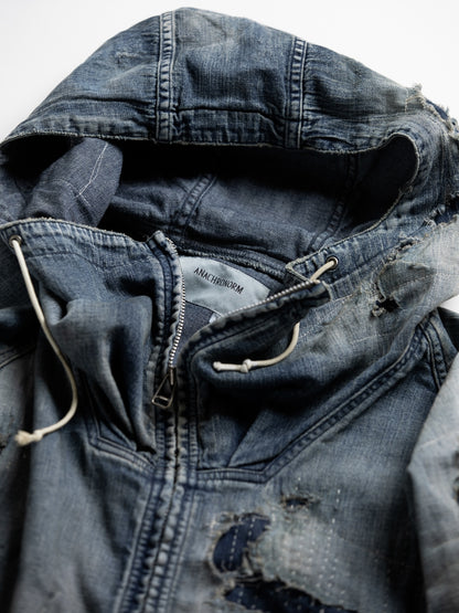 DUAL DENIM REMAKED FULLZIP PARKA / Indigo(remake)
