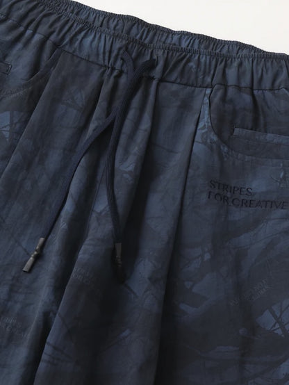 WIDE TAPERED EASY PANTS (REAL TREE CAMO) / Navy tree camo