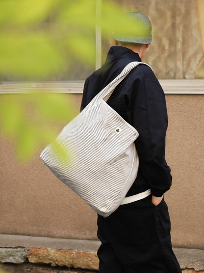 ORGANIC COTTON DENIM MARCHE BAG / Hickory