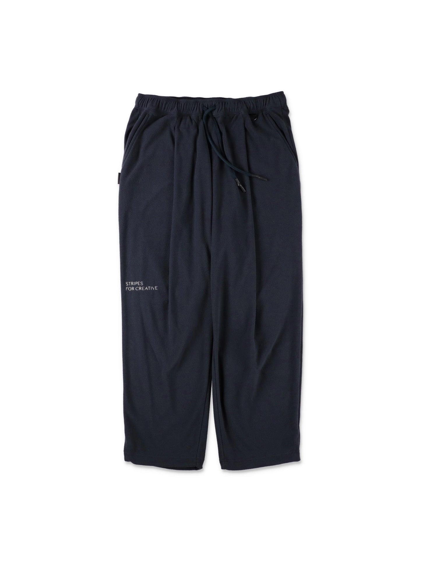 FLEECE WIDE TAPERED EASY PANTS / Navy