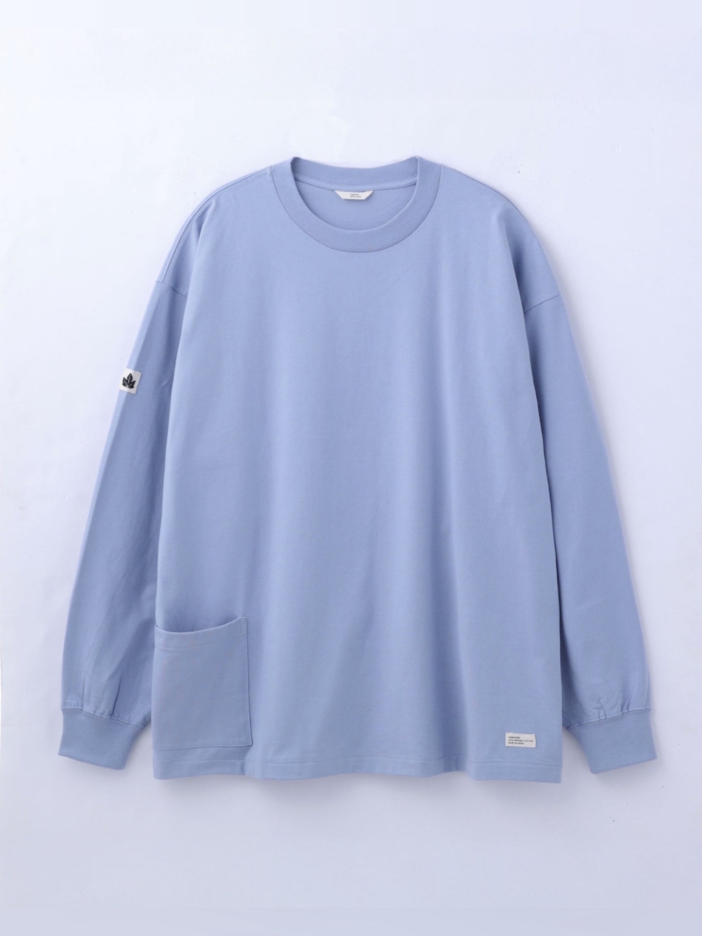 ORGANIC COTTON CHILL POCKET LONG TEE / Blue