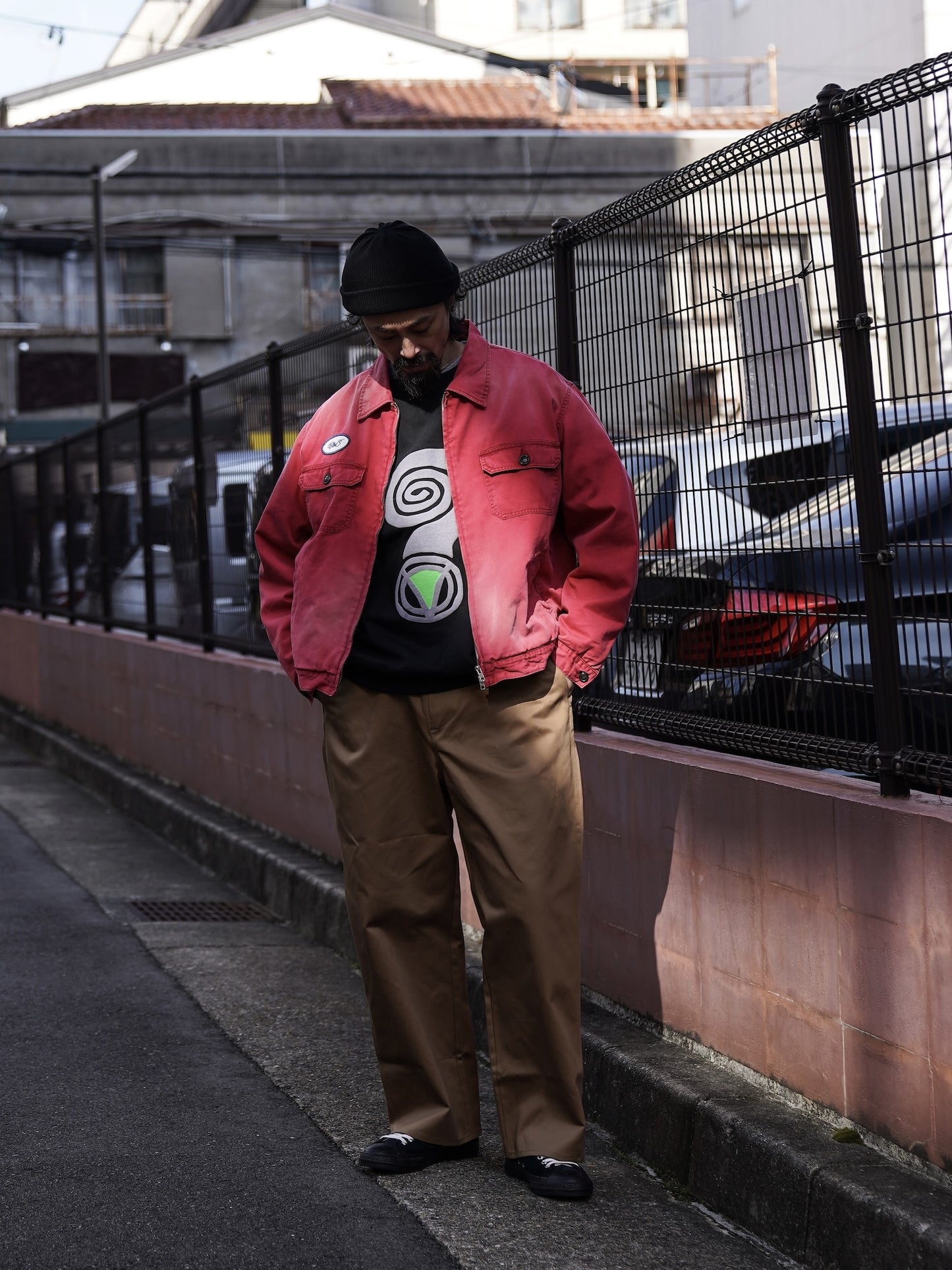 TIMEWORN WORK JACKET / Red