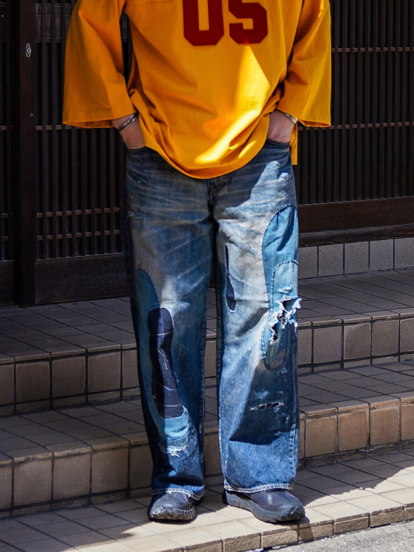 REMAKED WIDE 5P DENIM PANTS / Indigo