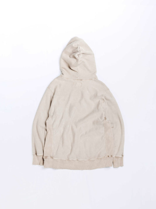PIGMENT DYED SIDE LIB SWEAT PARKA / Beige