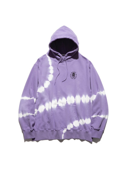 "GUIDE WORKS" TIE DYE P/O HOODED SWEAT / Purple haze shibori