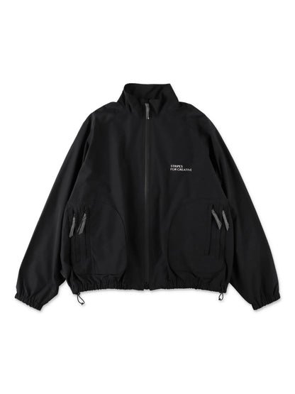 ZIP NYLON SPORTY JACKET / Black