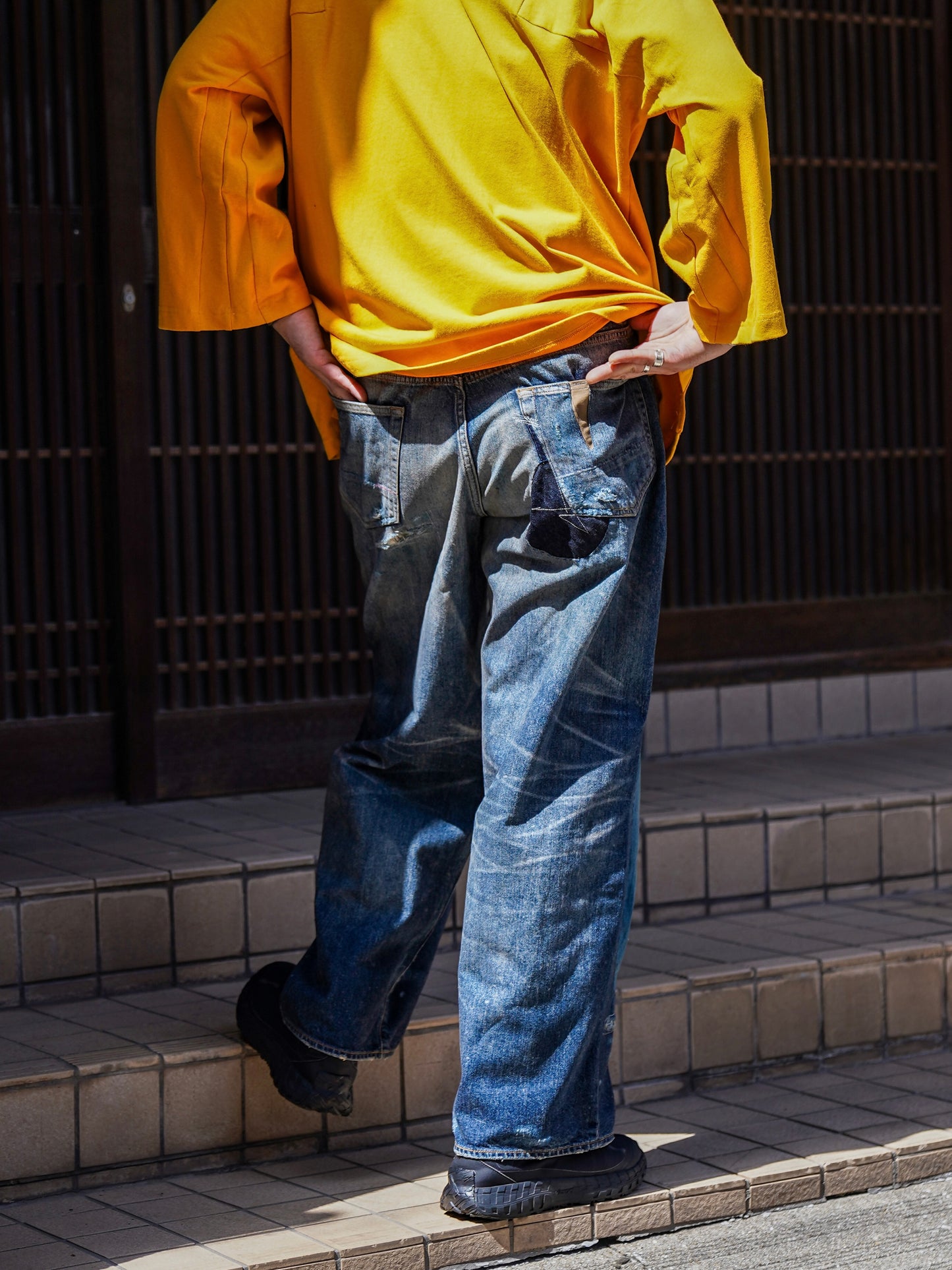 REMAKED WIDE 5P DENIM PANTS / Indigo