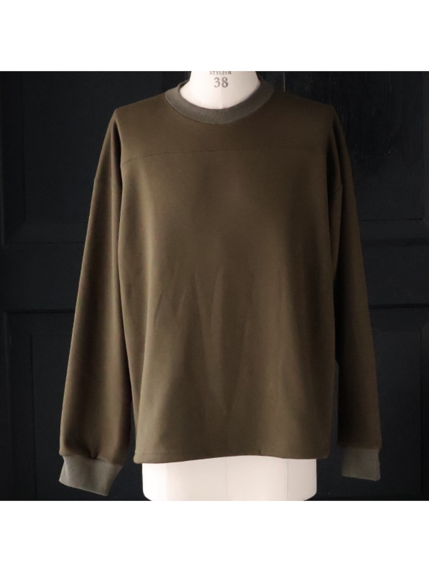 ボンバーヒート裏起毛 サイドスリット フットボール スウェット / 3colors