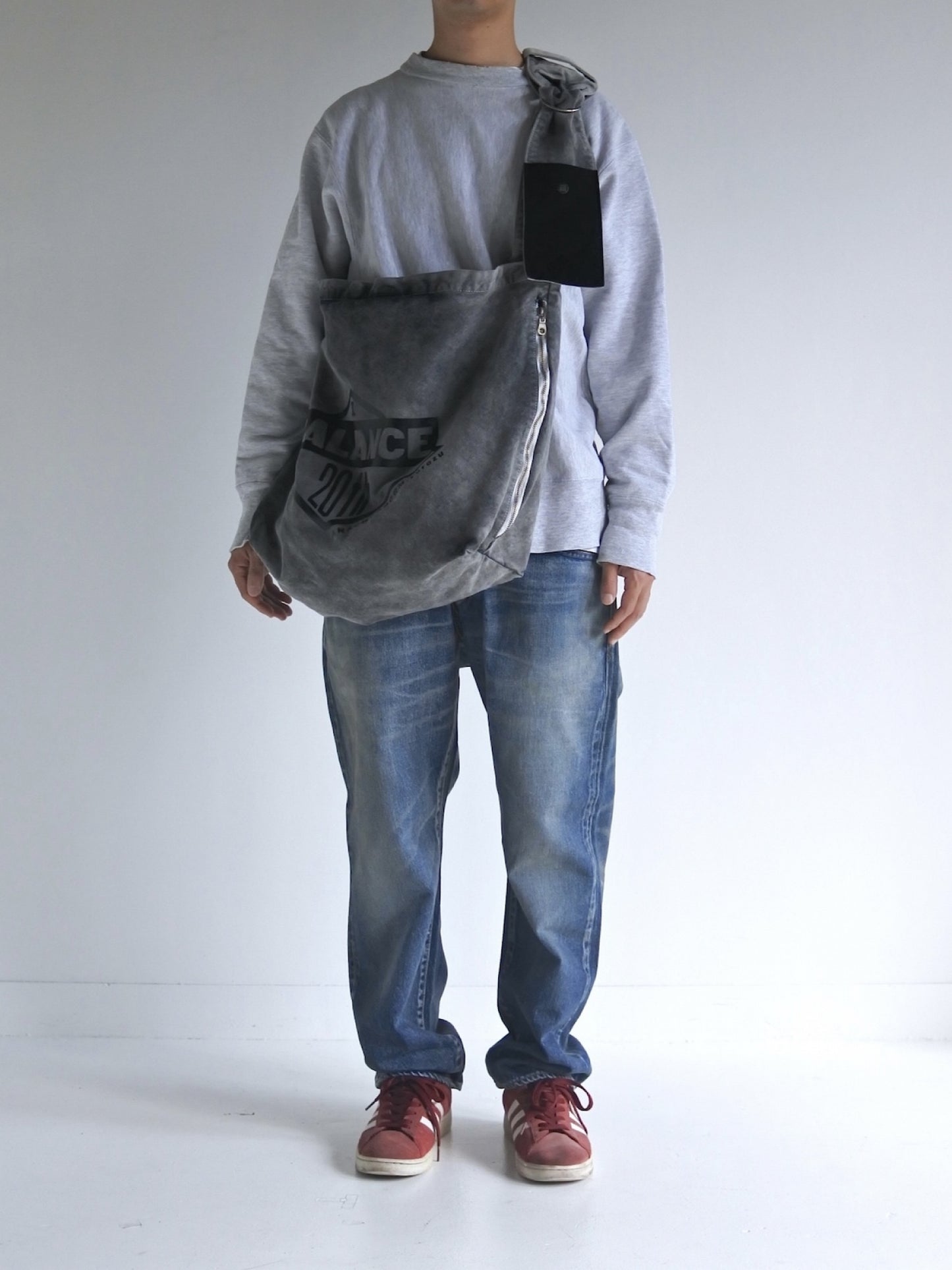 SULFUR  DYED CANVAS タスキショルダー / Black