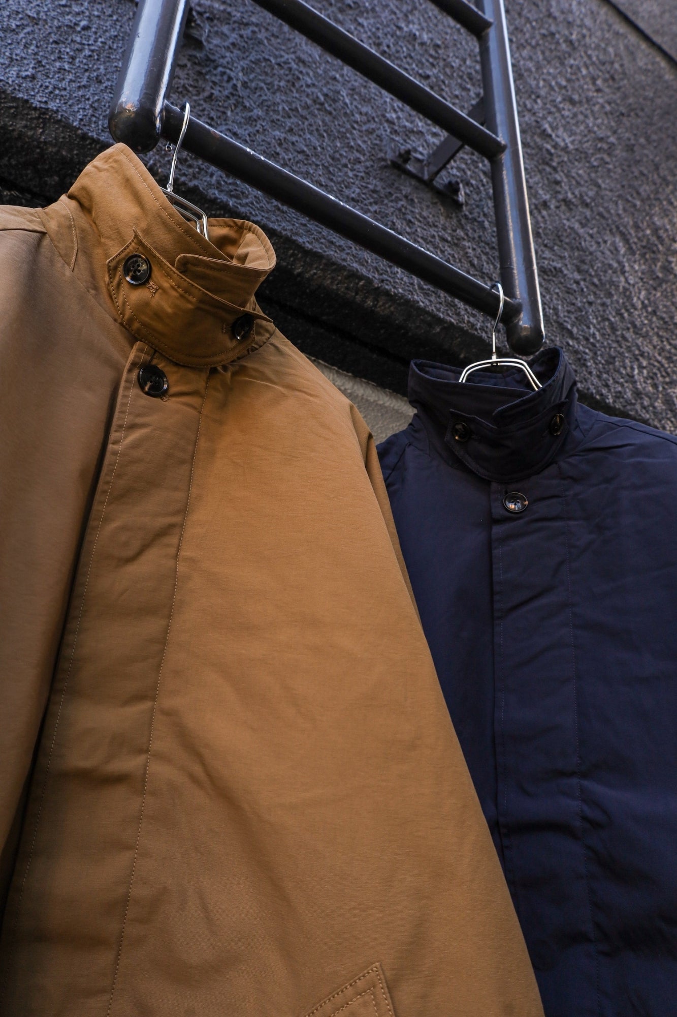 60/40クロス Sorona®Dupont 中綿 ステンカラーコート / UK. Navy