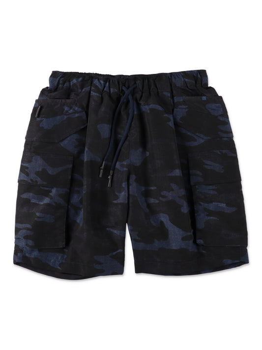 CAMO BAGGY CARGO SHORTS / Navy Camo
