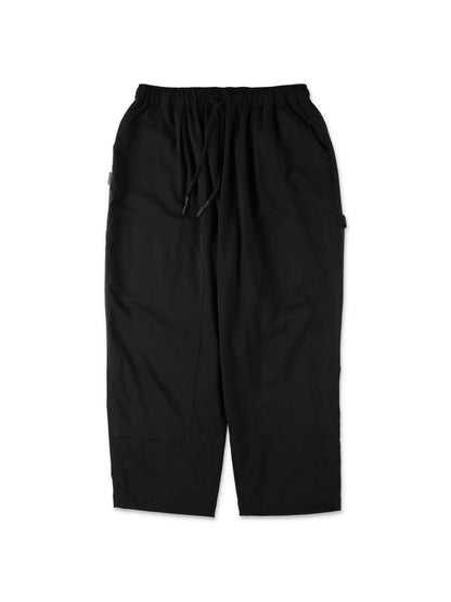 NYLON DOUBLE KNEE PANTS / Black