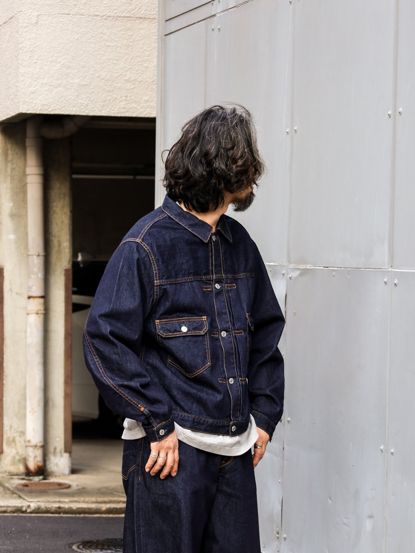 DOUBLE POCKET DENIM JACKET / Indigo